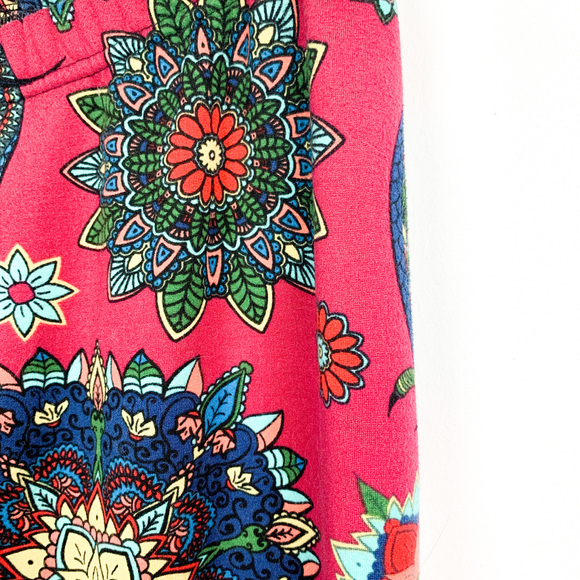 Just Cozy Pink & Blue Owl Patterned Leggings - Picture 4 of 8